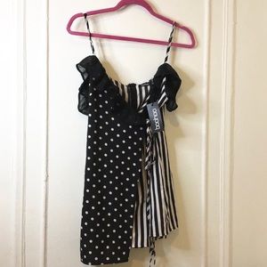 Polka Dots & Striped Romper